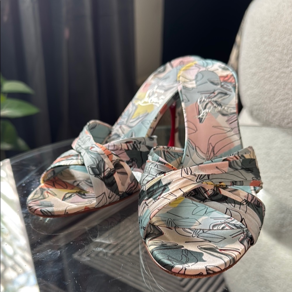 Christian Louboutin “Nichol is Back” Mule   Sandal Heels